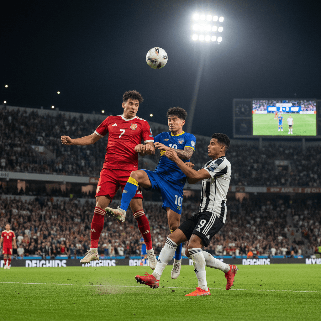 لحظة تنافسية مثيرة في الملعب