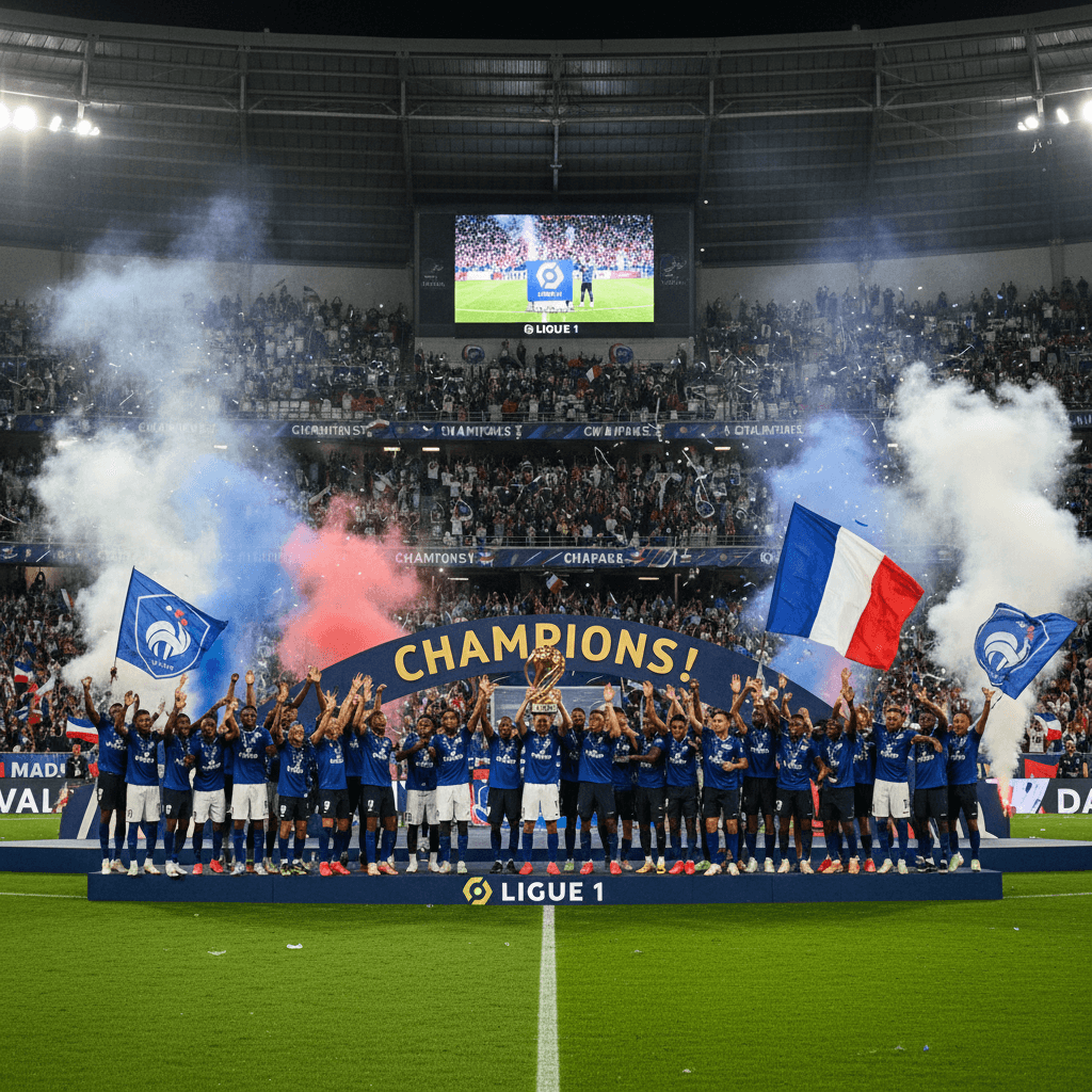 ملعب الدوري الفرنسي مع الجماهير