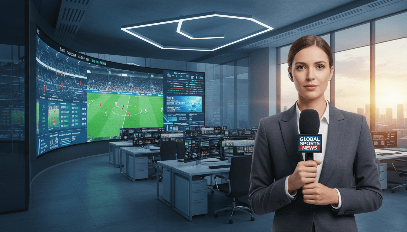 محررو أخبار كرة القدم يعملون على التغطية الحية للدوريات العالمية