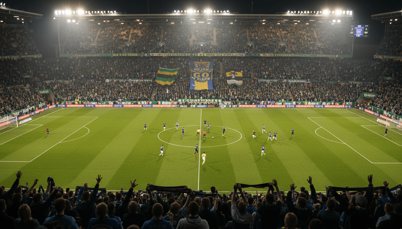 لاعبو كرة قدم في مباراة حماسية