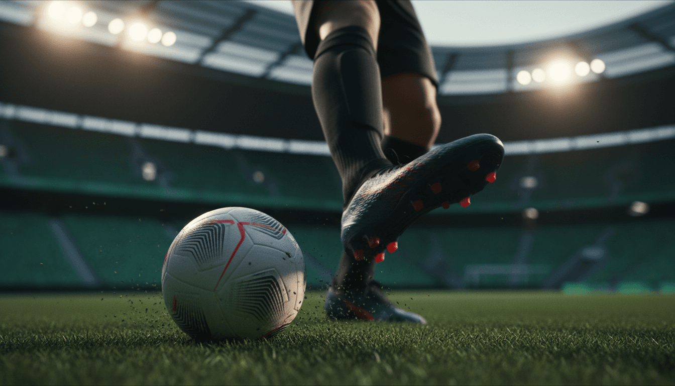 لاعب كرة قدم احترافي أثناء المباراة