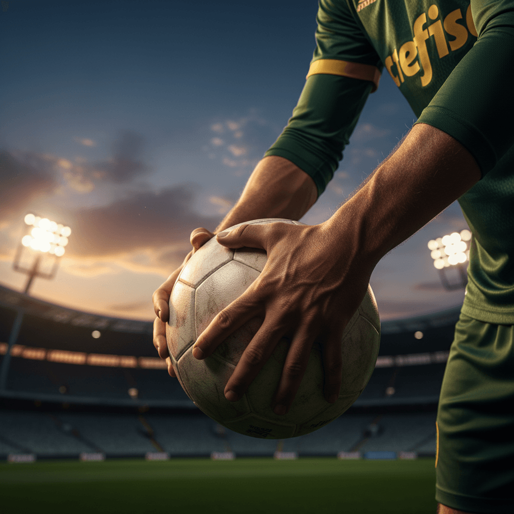 لاعب كرة قدم محترف في لحظة حاسمة